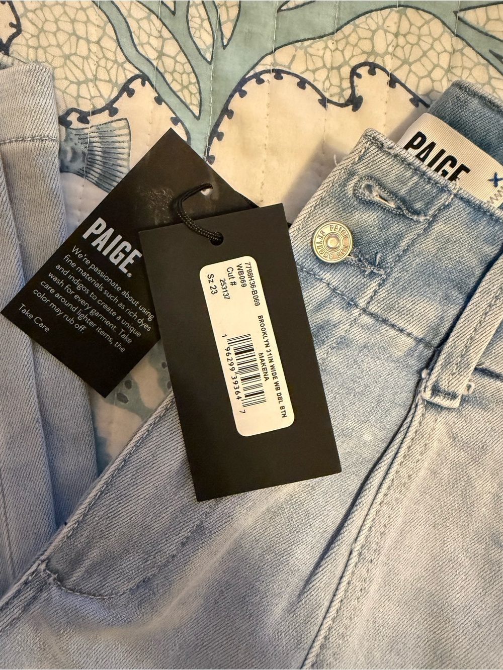PAIGE High-Rise Light Blue Denim Jeans